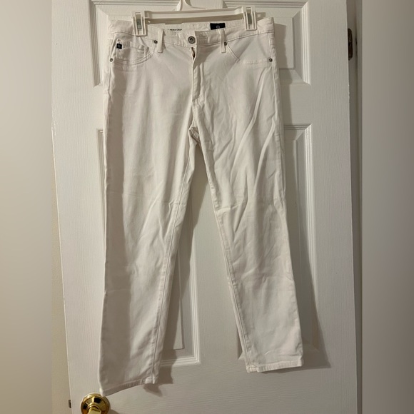 AG Adriano Goldschmied The Prima Crop White Denim